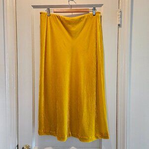 Gold velvet skirt